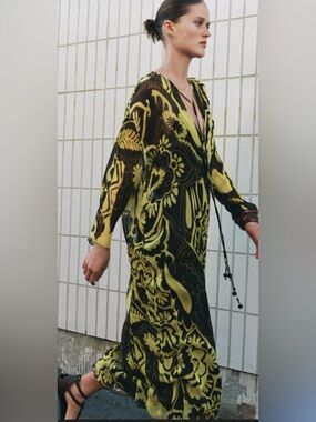 Zara ZW Collection Printed Tunic Dress Large